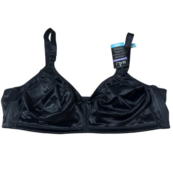 Bali Size 44C Black Wireless Nylon Bra Adjustable Straps & Supportive Design - Picture 4 of 12